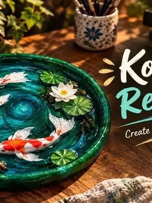 Koi Pond Resin Workshop poster