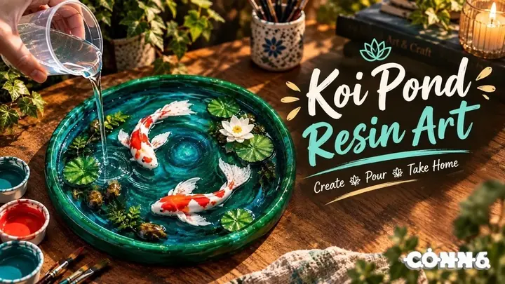 Koi Pond Resin Workshop poster