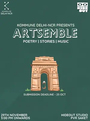 Kommune Delhi NCR's Artsemble poster