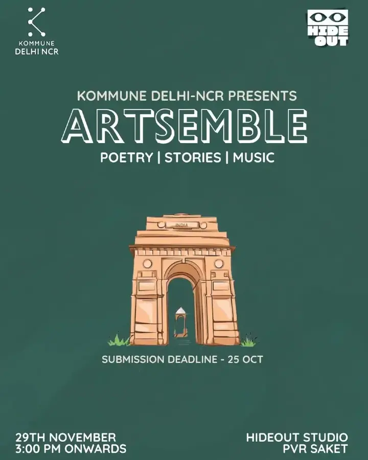 Kommune Delhi NCR's Artsemble poster