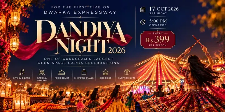 Largest Open Space Garba poster