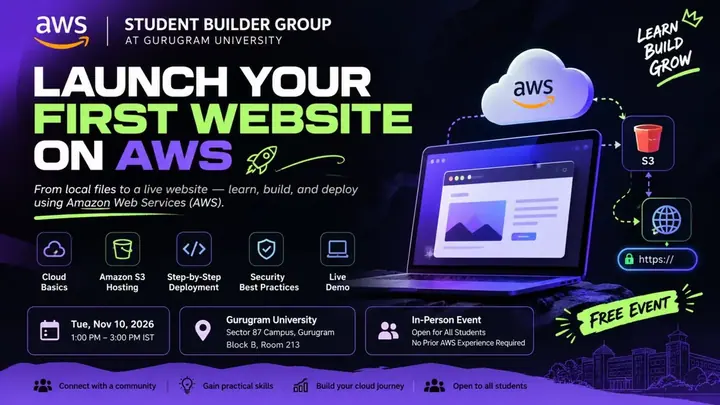 Launch Your First Website on AWS poster
