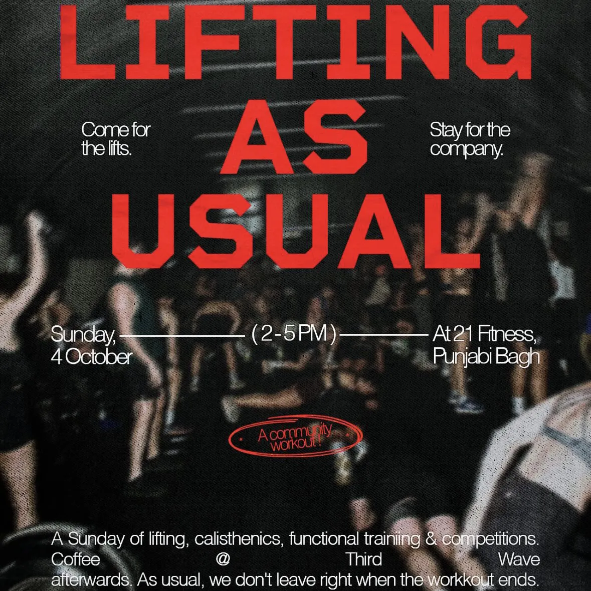 Lifting As Usual: Community Workout Session poster