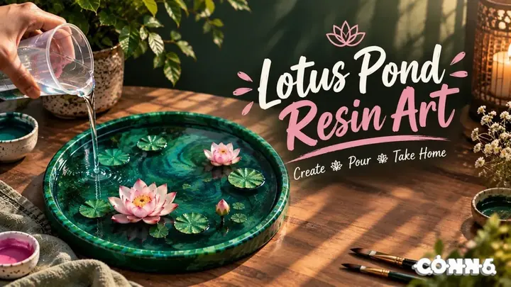 Lotus Pond – Resin Art Workshop poster