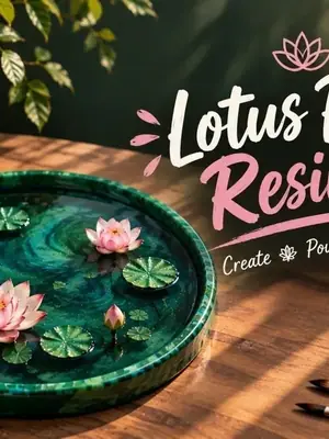 Lotus Resin Art Workshop poster