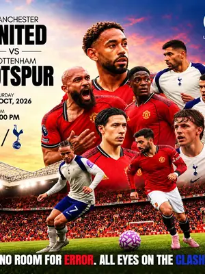 Manchester United vs Tottenham Hotspur poster