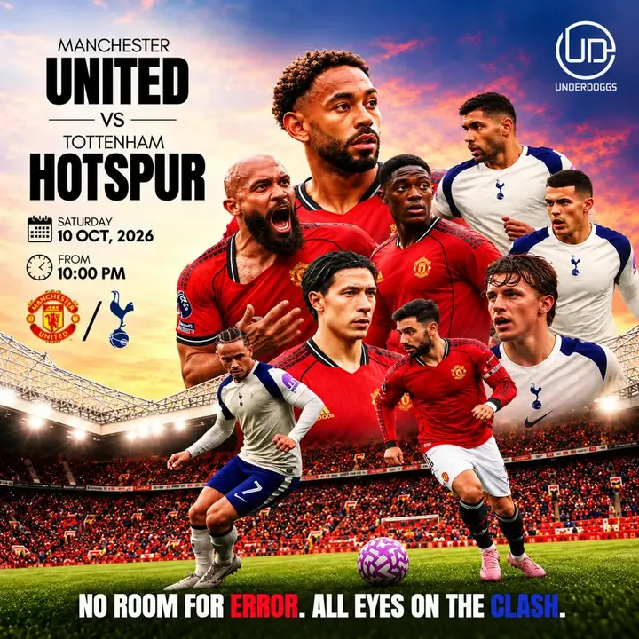 Manchester United vs Tottenham Hotspur poster