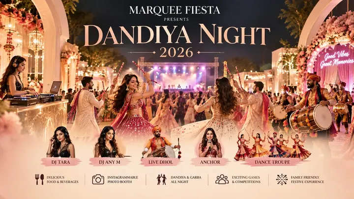 Marquee Fiesta presents Dandiya Night 2026 poster