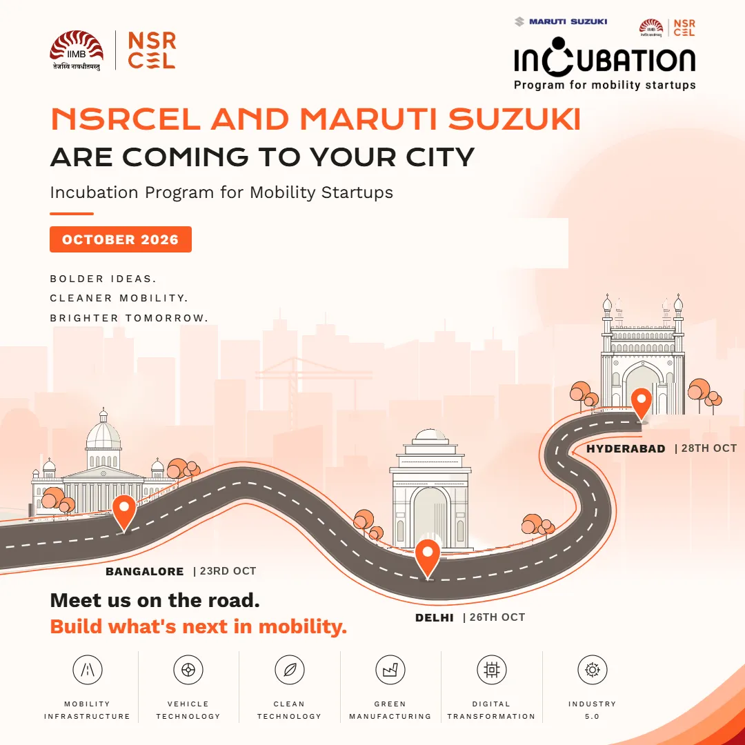 Maruti Suzuki–NSRCEL Meet the Incubation Program for Mobility Startups