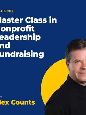 Master Class in Nonprofit Leadership and Fundraising with Alex Counts poster