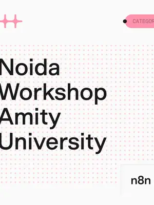 n8n Workshop Amity University Noida poster