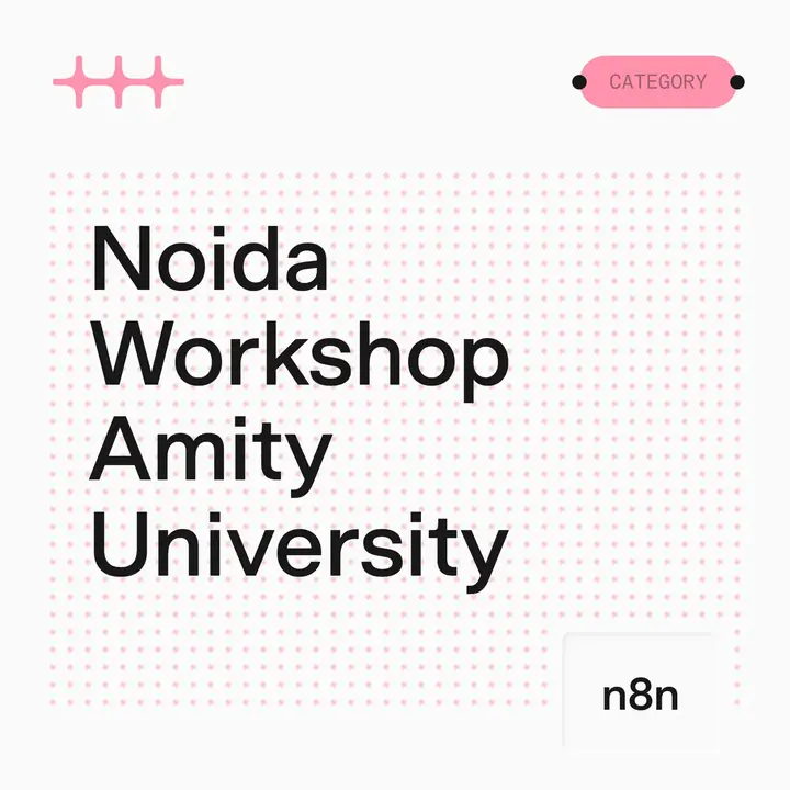 n8n Workshop Amity University Noida poster