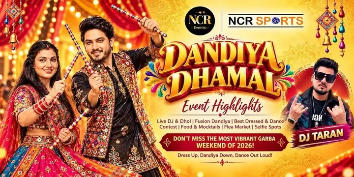 NCR Biggest Dandiya Dhamaal 2026 poster