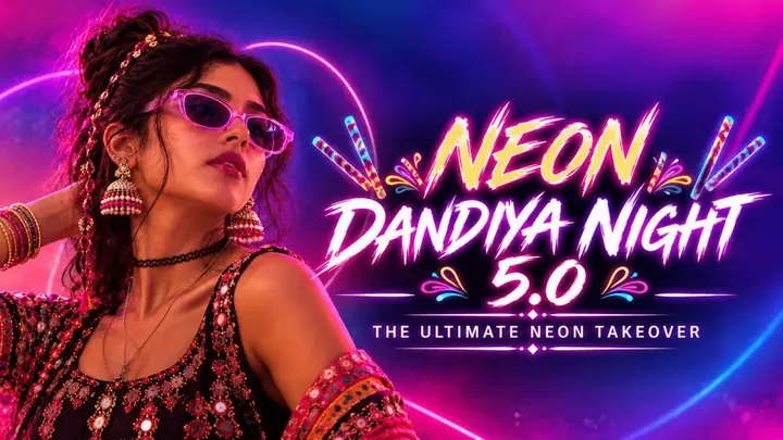 Neon Dandiya Night 5.0 poster