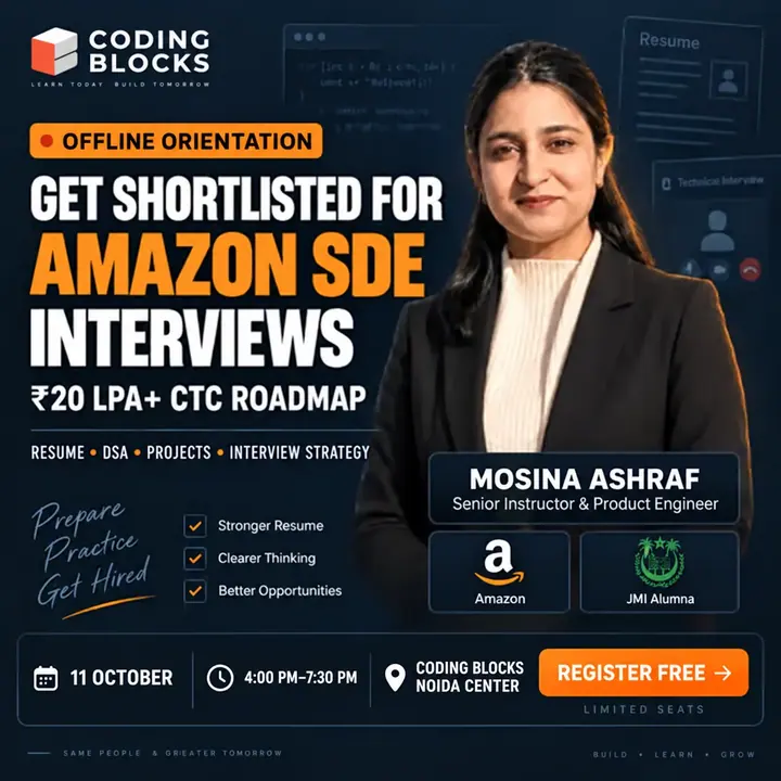 Offline Orientation: Your Roadmap to 20 LPA+ Tech Roles with Mosina Ashraf, JMI Alumna poster
