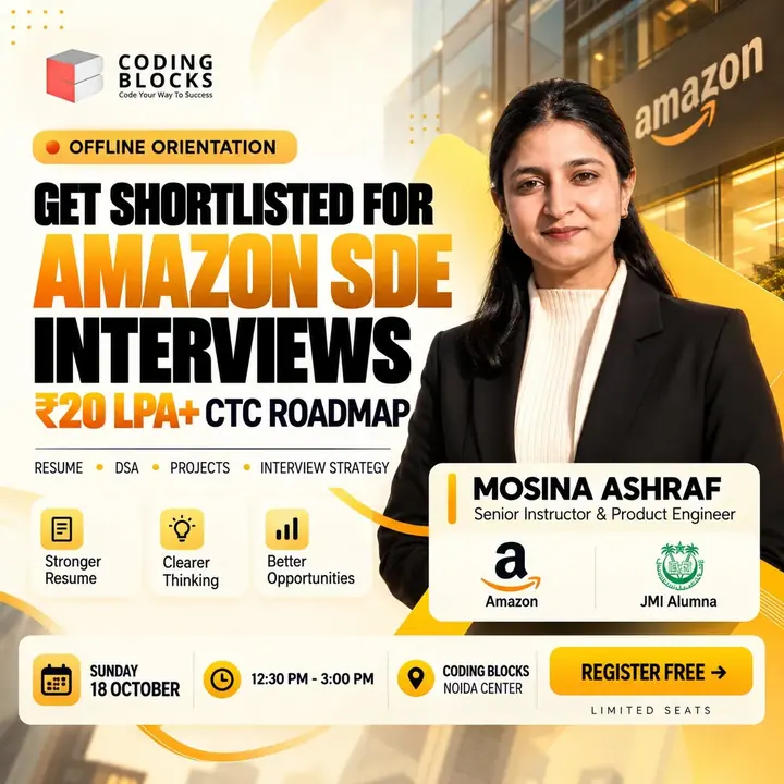Offline Orientation: Your Roadmap to 20 LPA+ Tech Roles with Mosina Ashraf, JMI Alumna poster