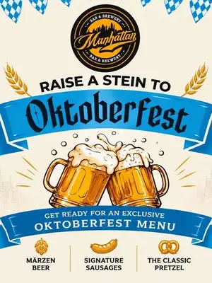 Oktoberfest at Manhattan Bar and Brewery poster