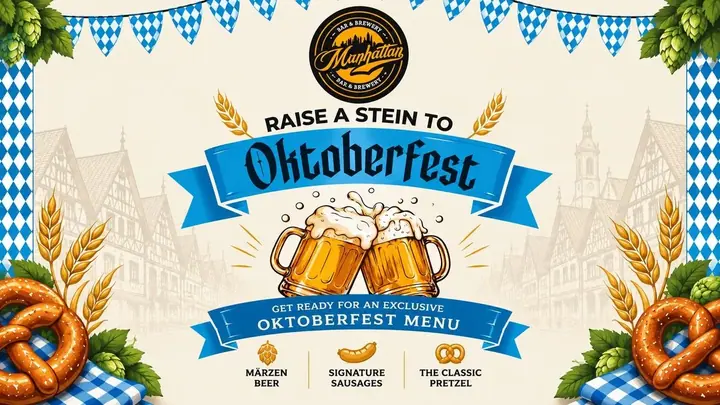 Oktoberfest at Manhattan Bar and Brewery poster