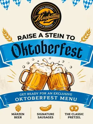 Oktoberfest at Manhattan Bar and Brewery poster