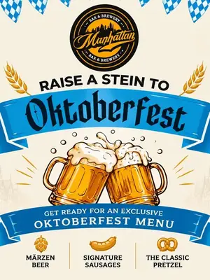 Oktoberfest at Manhatten Bar and Brewery poster