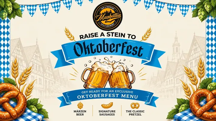 Oktoberfest at Manhatten Bar and Brewery poster