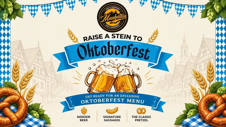 Oktoberfest at Manhatten Bar and Brewery poster