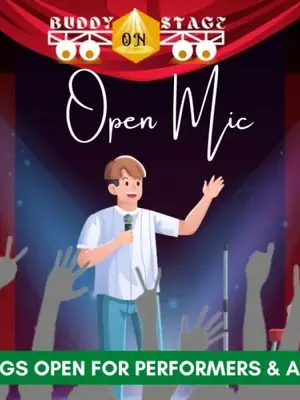 Open Mic for Comedy, Poetry, Storytelling, Singing poster