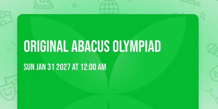 Original Abacus Olympiad poster