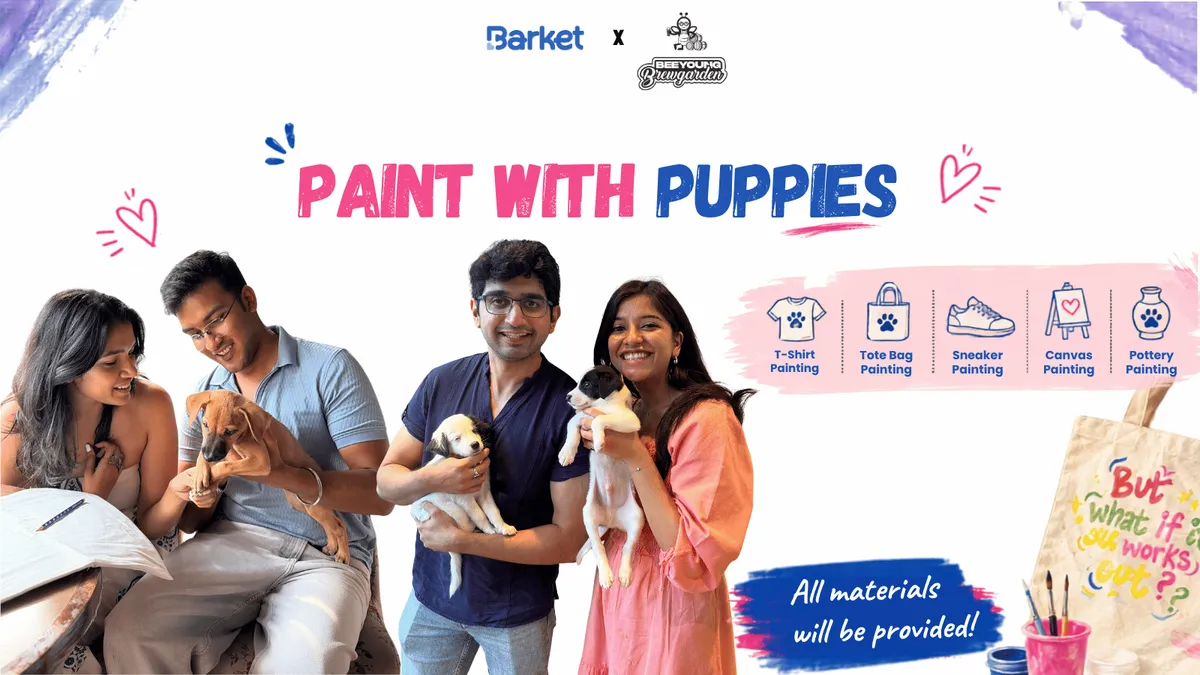 Paint with Puppies by Barket poster