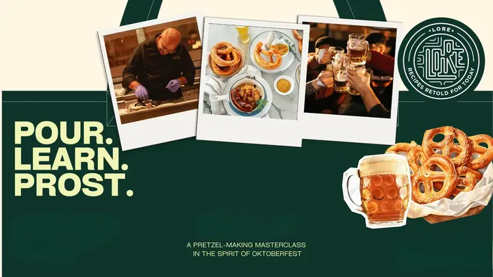 Pour. Learn. Prost this Oktober Fest poster