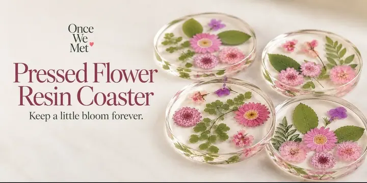 Pressed Flower Resin Coaster poster