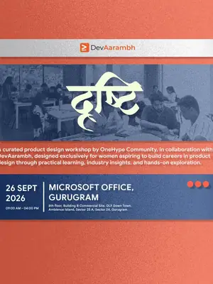 दृष्टि - Product Designing Workshop by OneHype Community poster