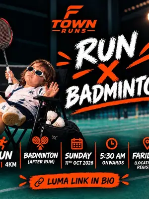 R6 Run x Badminton poster