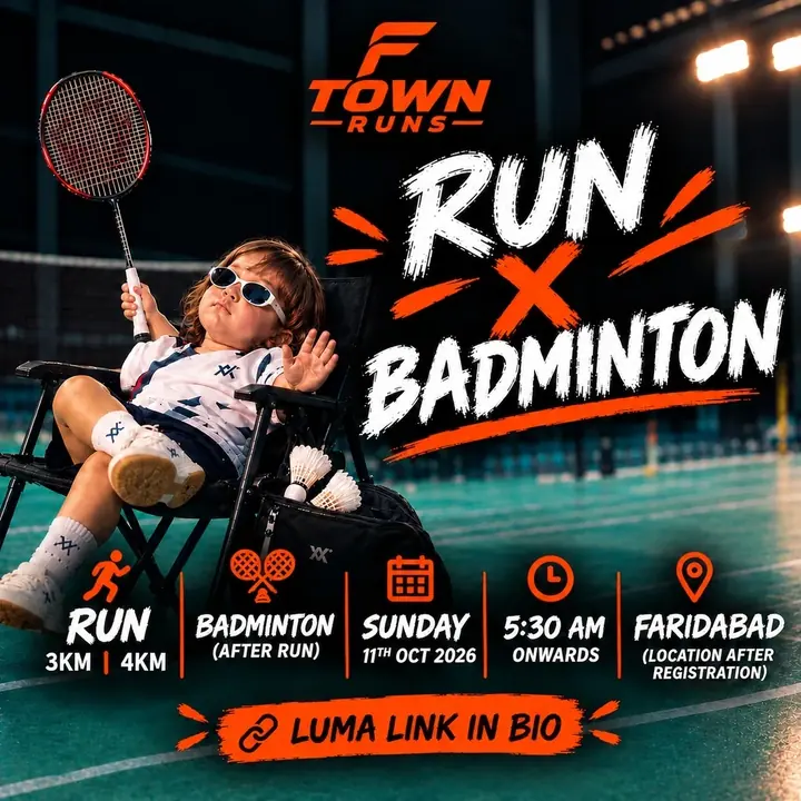 R6 Run x Badminton poster