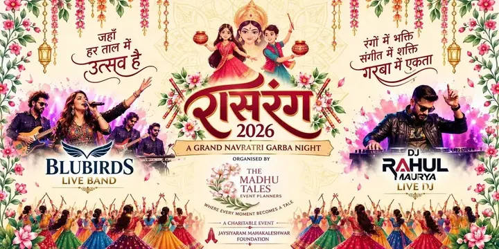 Raas Rang 2026 - A Grand Navratri Garba Night poster