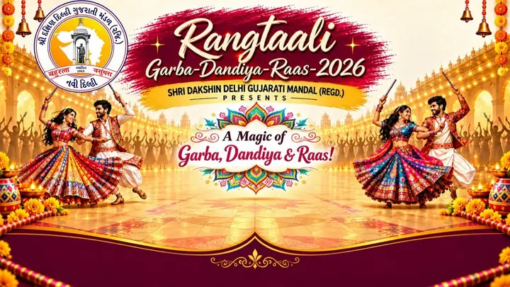 Rangtaali 2026: Delhi's Most Authentic Garba and Dandiya Night poster