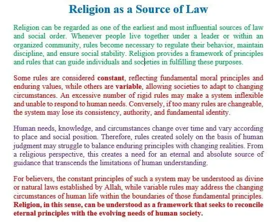 Religion and Law poster