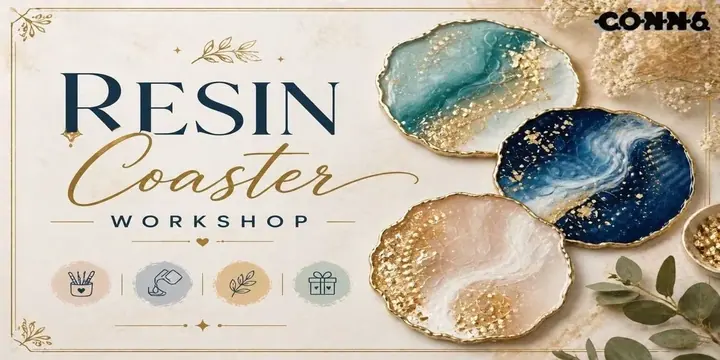 Resin Coaster Making Workshop poster