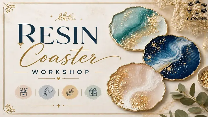 Resin Coaster Workshop poster