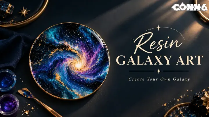 Resin Galaxy Art Workshop poster