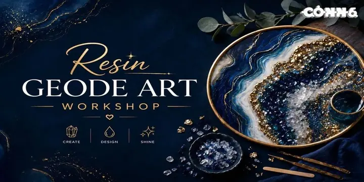 Resin Geode Art poster