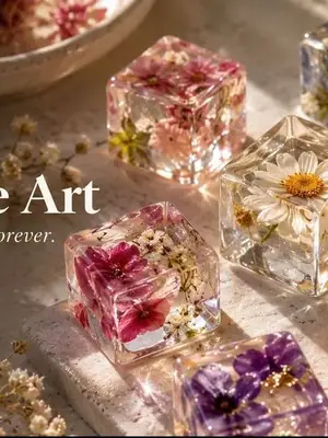 Resin Ice Cube Art poster