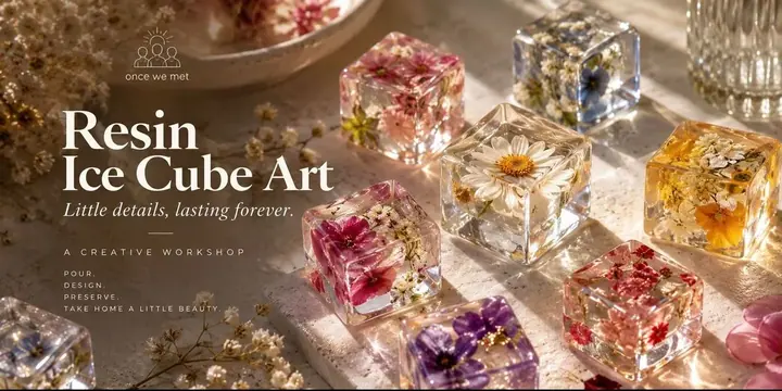 Resin Ice Cube Art poster