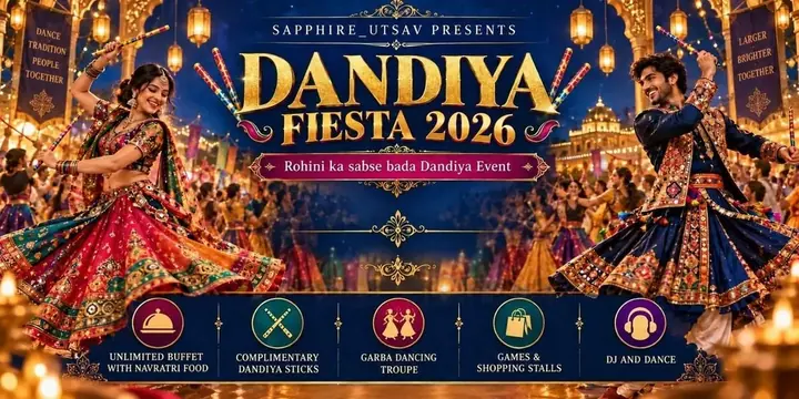 Rohini's Biggest Dandiya Event poster