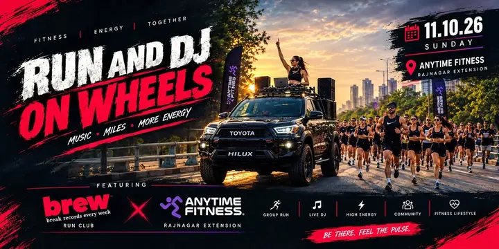 Run & DJ on Wheel poster