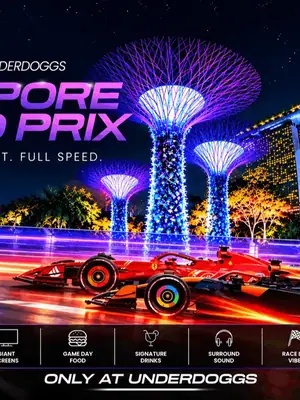 Screening of Singapore Grand Prix at Underdoggs Aerocity poster