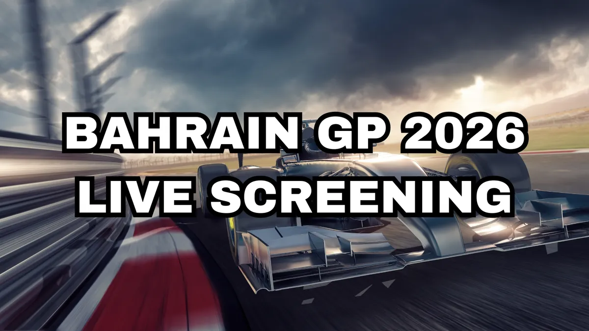 Screening of the Bahrain GP poster