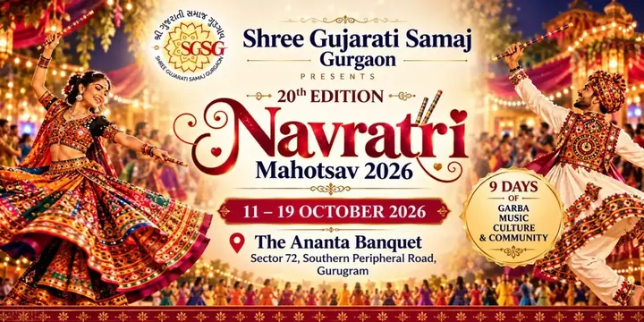 SGSG Navratri Mahotsav 2026 poster