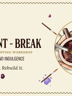 Sip-Paint-Break | Kintsugi Cup Painting Workshop poster