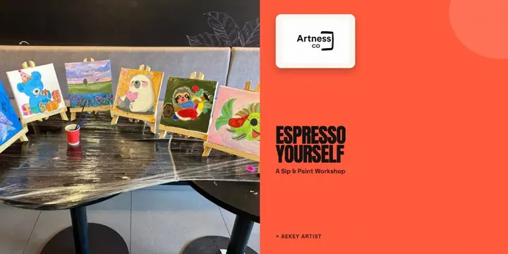 Sip & Paint over Coffee poster